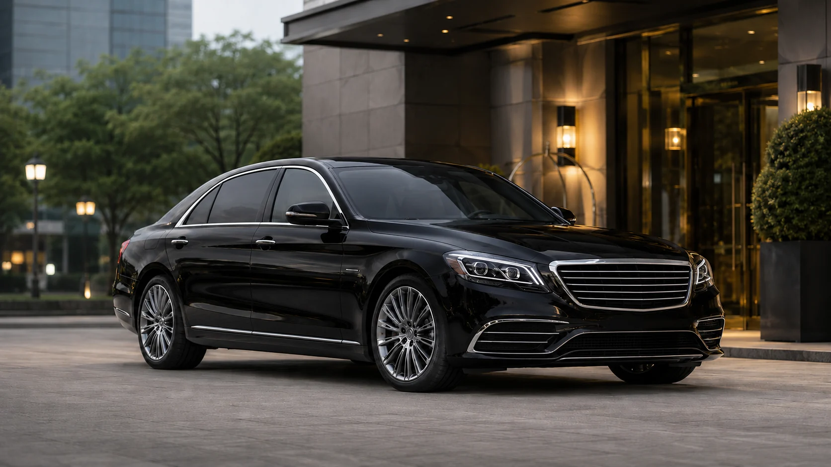Black executive sedan