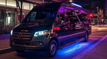 Black sprinter van